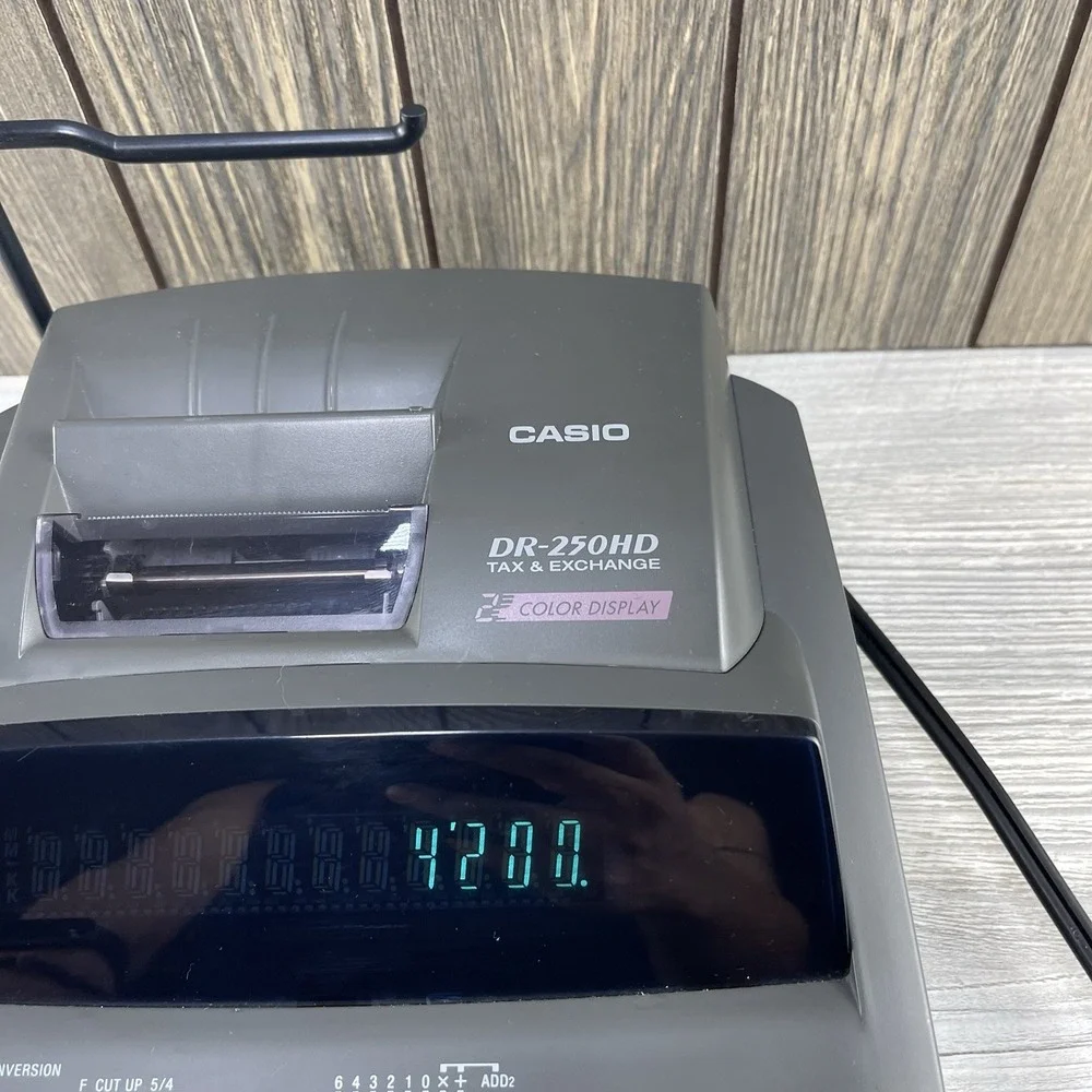 Casio DR-250HD Electronic 2 Color Printing Calculator Tax & Exchange